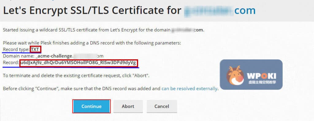 Windows主機Let's Encrypt SSL出現DNS TXT